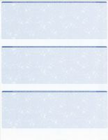 75 Sheets - 225 Checks Blank Check Stock Paper - Blue - Three (3) on a Page