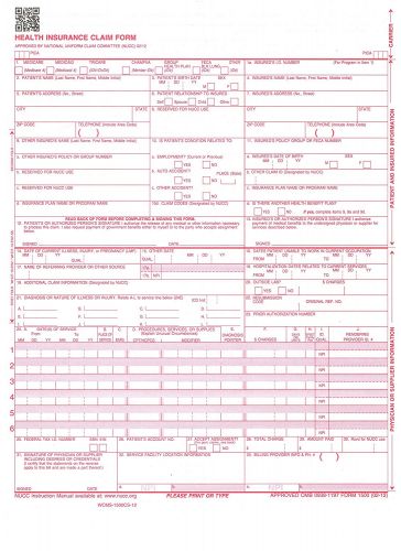100 Economy Pack - Form CMS-1500