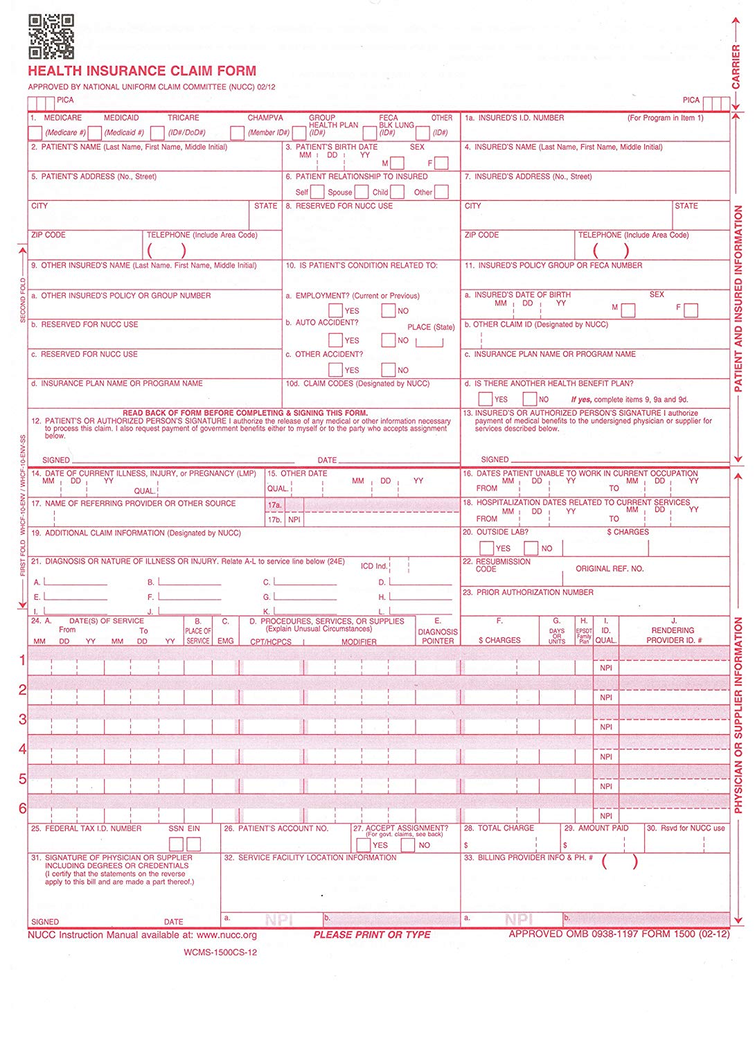 CMS-1500 Health Insurance Claim Forms Economy Pack Now Available!